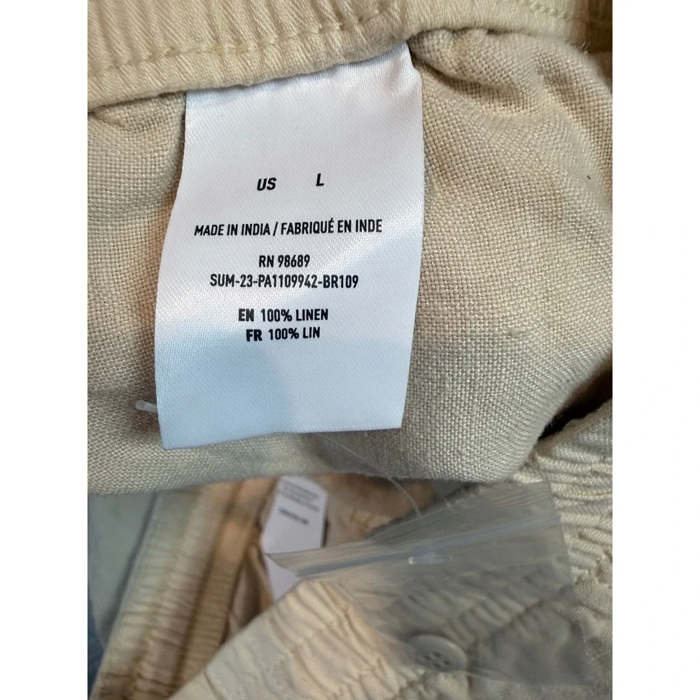Todd Snyder NWT Linen Beach Pant Sand Dollar Khaki Tan Men's Size Large